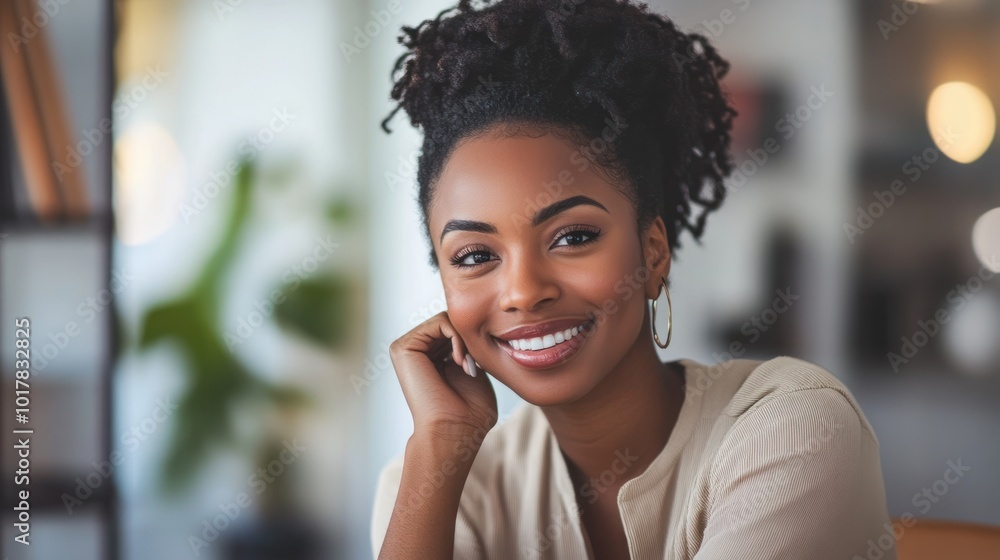 Obraz premium African American female entrepreneur - Focusing on African American women who are founders, CEOs, or business owners, 