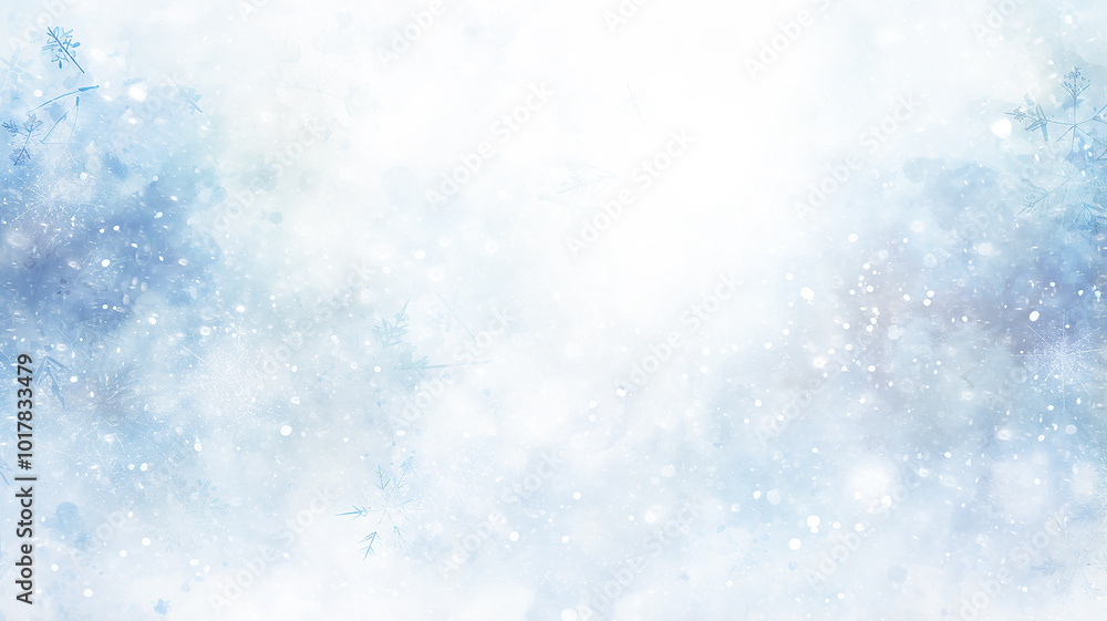 white background, snow blurred, snowflakes empty copy space, blank winter christmas letter postcard design white background, snow blurred, snowflakes empty copy space, blank winter christmas letter postcard design