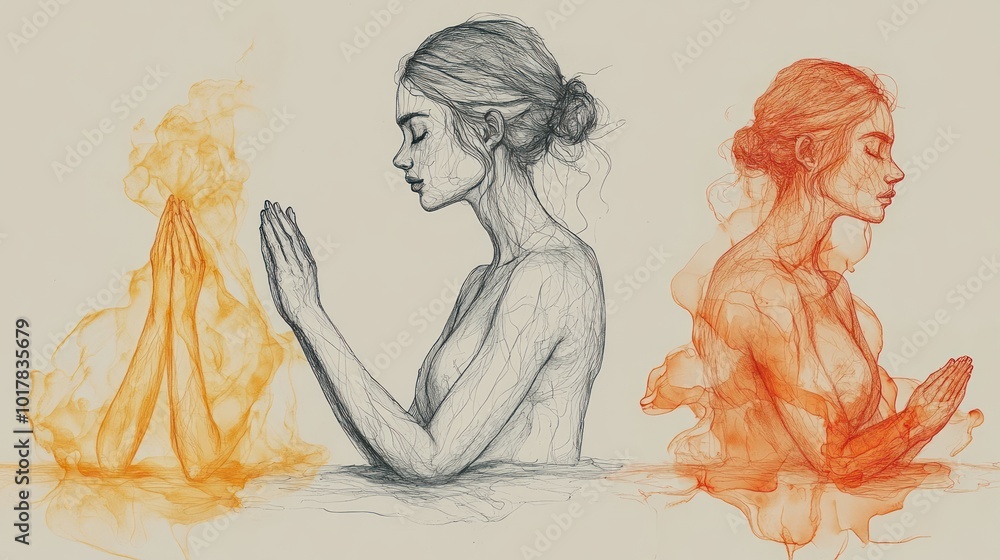 Three Women in a Spiritual Embrace Three Women in a Spiritual Embrace