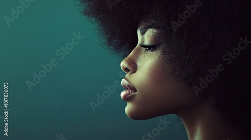 African American woman with natural hair - Emphasizing the beauty and versatility of natural hair among African American women, promoting authenticity and self-acceptance.