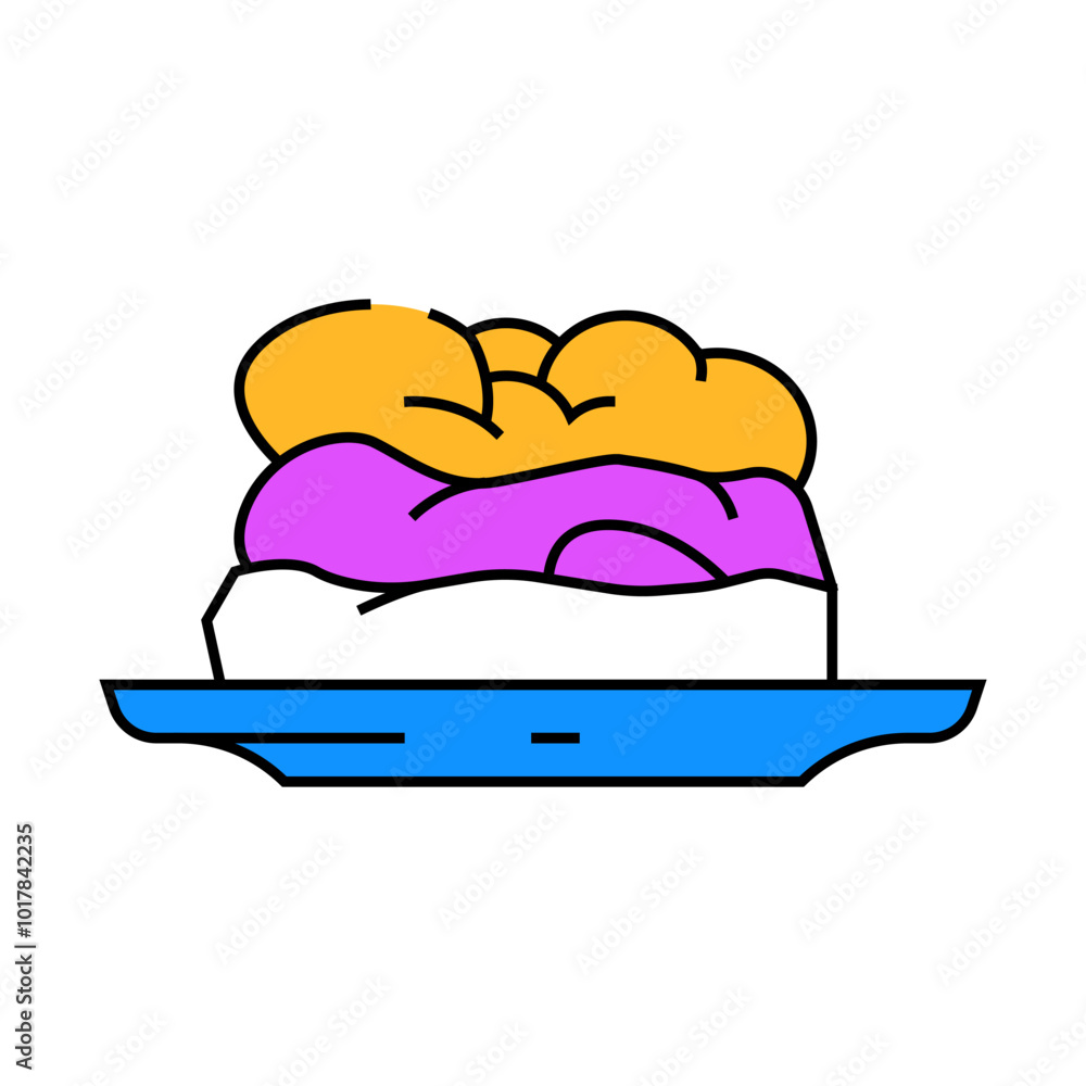 blueberry crumble food snack line icon vector. blueberry crumble food snack sign. isolated symbol illustration blueberry crumble food snack line icon vector. blueberry crumble food snack sign. isolated symbol illustration