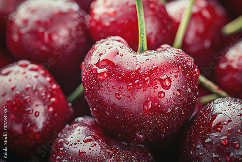 close up of cherries, full frame, food advertising