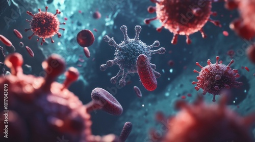 human immune system, showing white blood cells attacking pathogens, detailed view of lymphocytes and antibodies, realistic depiction of immune response, protecting the body from infection