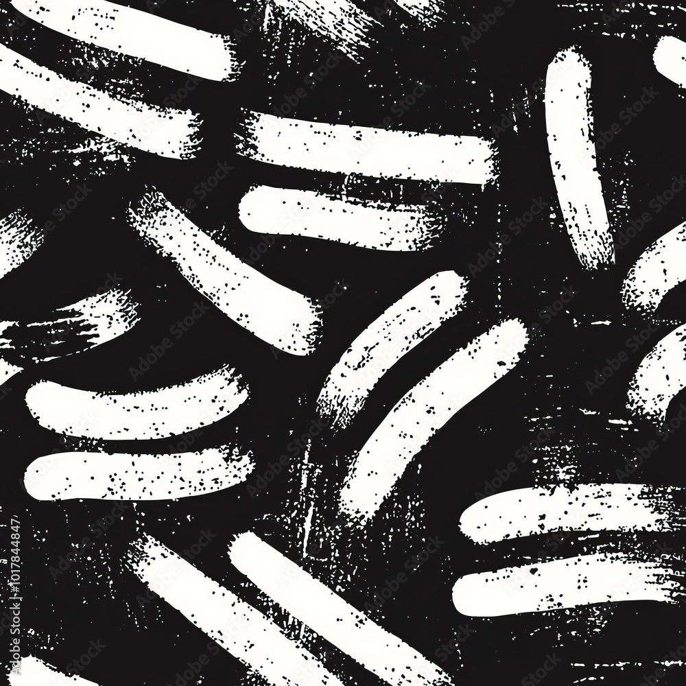 Fototapeta premium Seamless pattern of erratic strokes symbolizing confusion and chaos