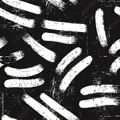 Seamless pattern of erratic strokes symbolizing confusion and chaos
