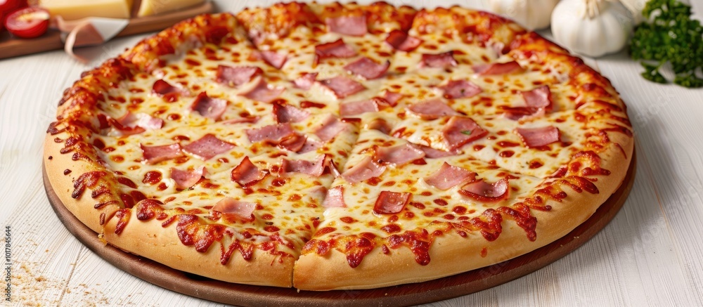 Ham and Cheese Pizza