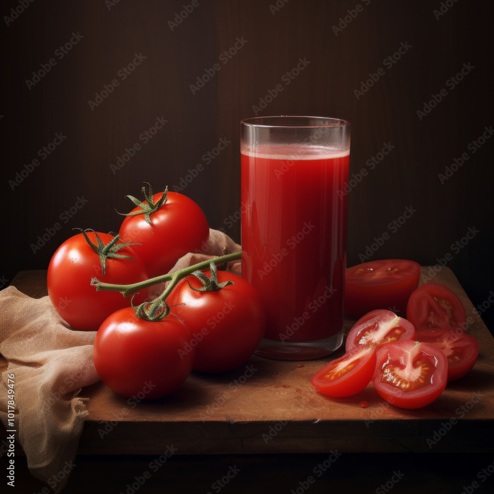 Tomato juice stock image, Tomato juice and tomatoes, Isolated background Tomato juice stock image, Tomato juice and tomatoes, Isolated background