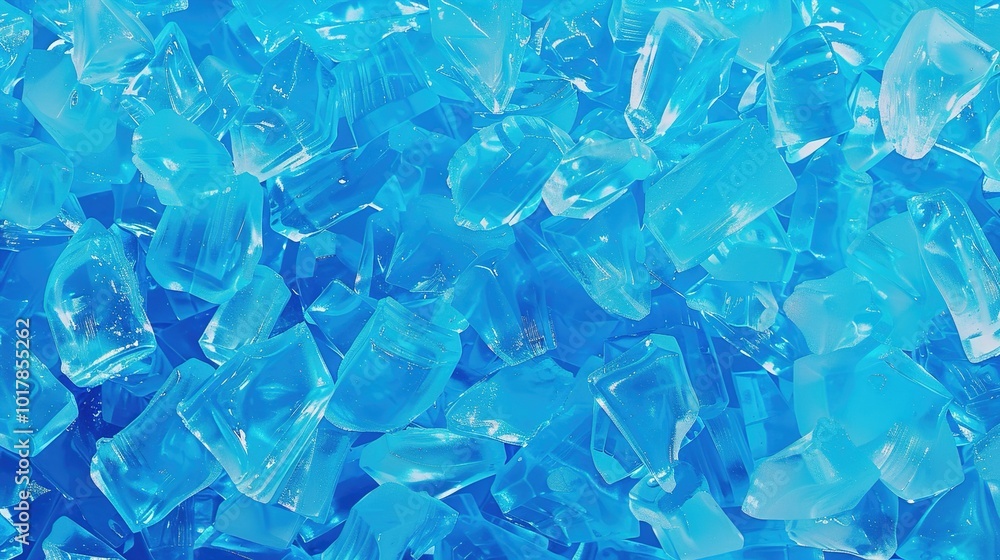 Blue ice texture background with geometric shapes Blue ice texture background with geometric shapes