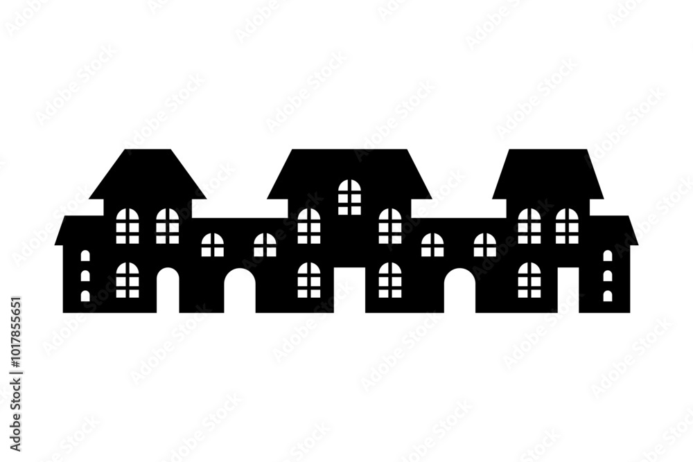 House silhouette vector illustration. House silhouette vector illustration.