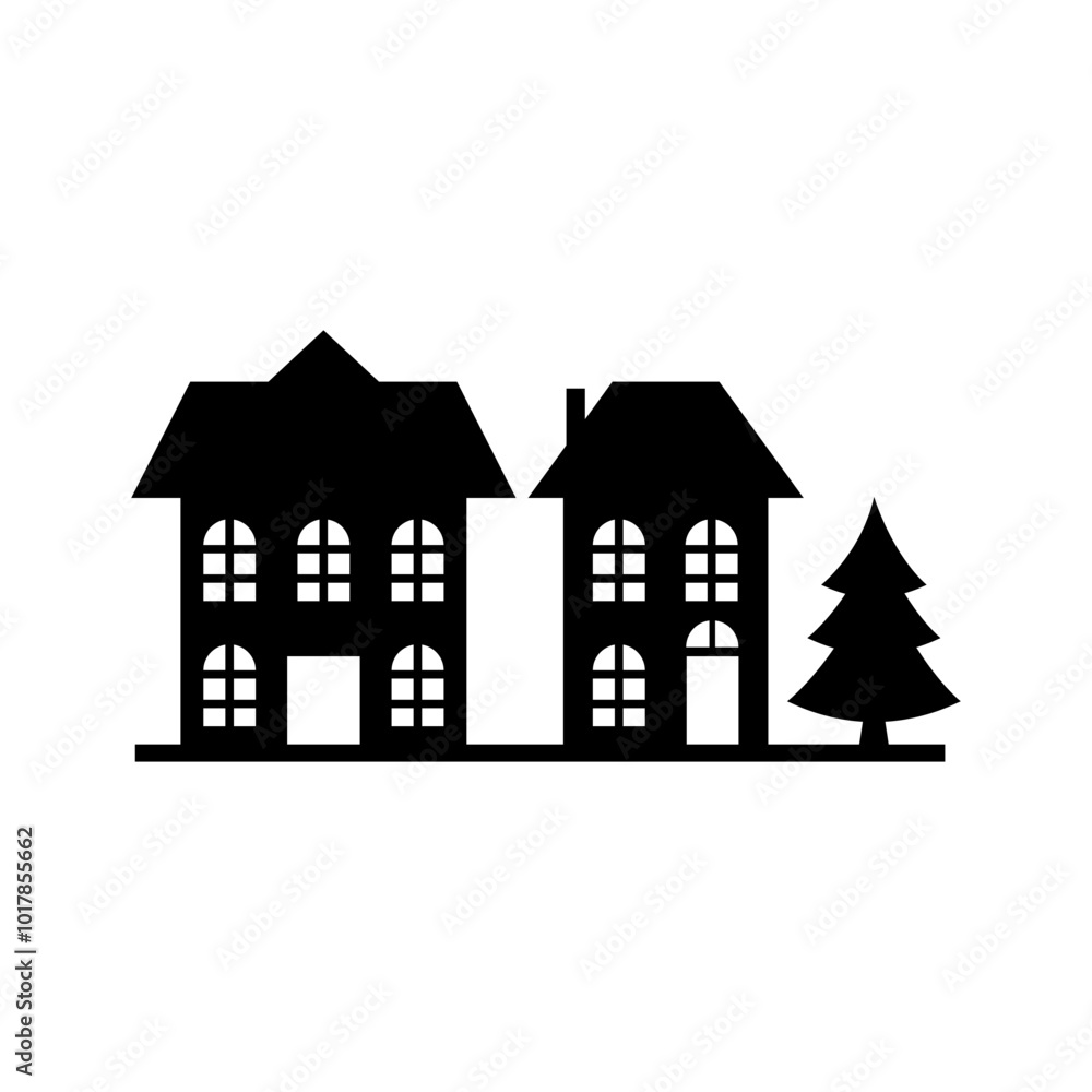 House silhouette vector illustration. House silhouette vector illustration.