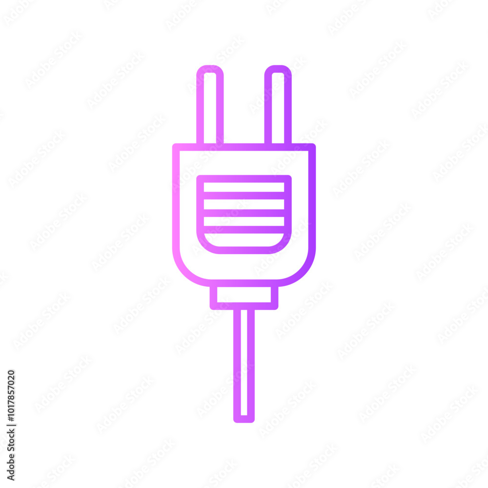plug cable gradient icon plug cable gradient icon