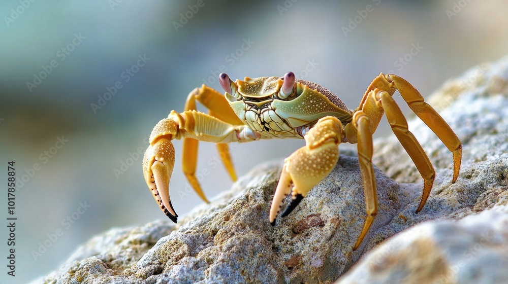 Crab crawling on a rock Crab crawling on a rock