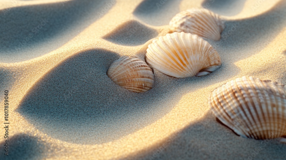 seashells embedded in the sand seashells embedded in the sand