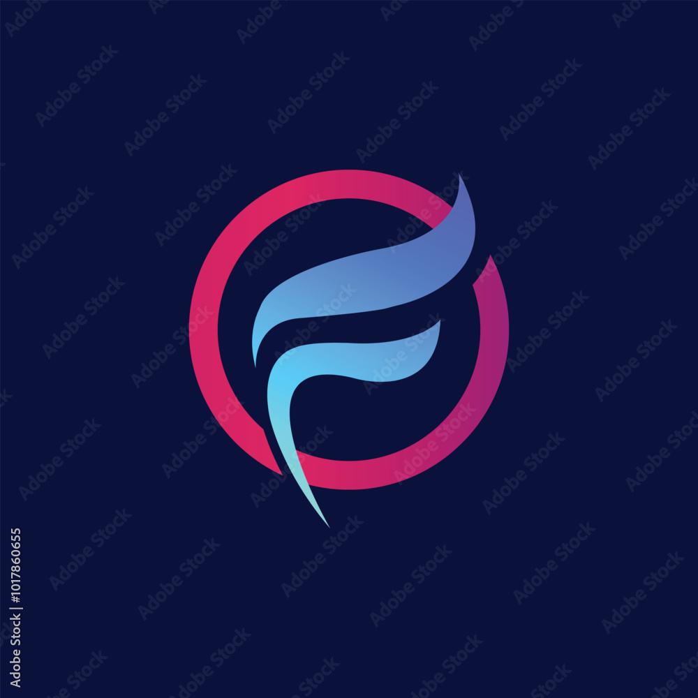 Obraz premium letter F alphabet logo design icon for business 