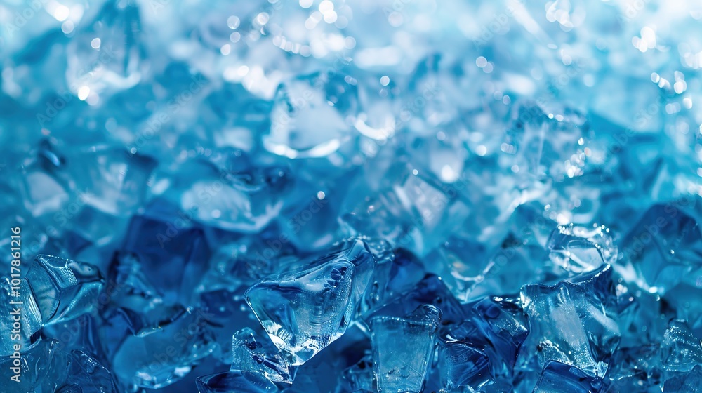 Blue ice texture background with geometric shapes Blue ice texture background with geometric shapes