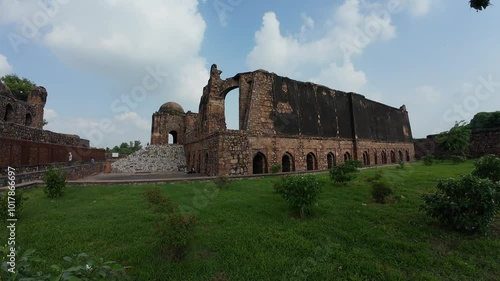 Medieval period Ruins of Feroz shah kotla fort, Delhi, India photo