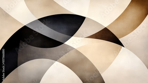 Abstract Composition of Circles, Triangles, and Squares Conveying Peaceful Tranquility