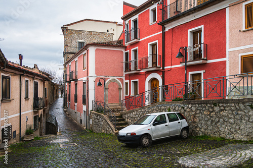 cityscape of the village of Viggiano, Potenza, Basilicata photo