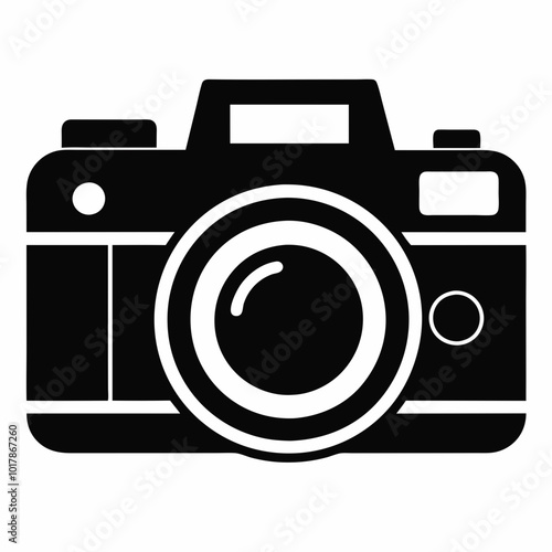 camera icon vector silhouette