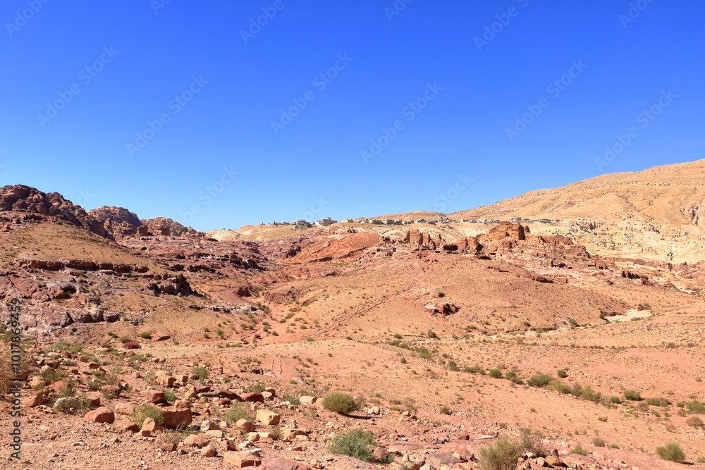Wadi Musa, town located in southern Jordan and the nearest town to the archaeological site of Petra Wadi Musa, town located in southern Jordan and the nearest town to the archaeological site of Petra