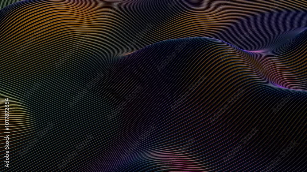 Gradient abstract waves with dark undertones, flowing lines in motion Gradient abstract waves with dark undertones, flowing lines in motion