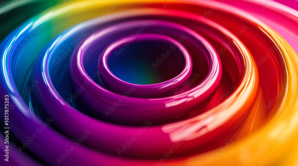 Vibrant swirl of colored paint in a mesmerizing spiral pattern showcasing vivid hues and smooth texture in artistic expression Vibrant swirl of colored paint in a mesmerizing spiral pattern showcasing vivid hues and smooth texture in artistic expression