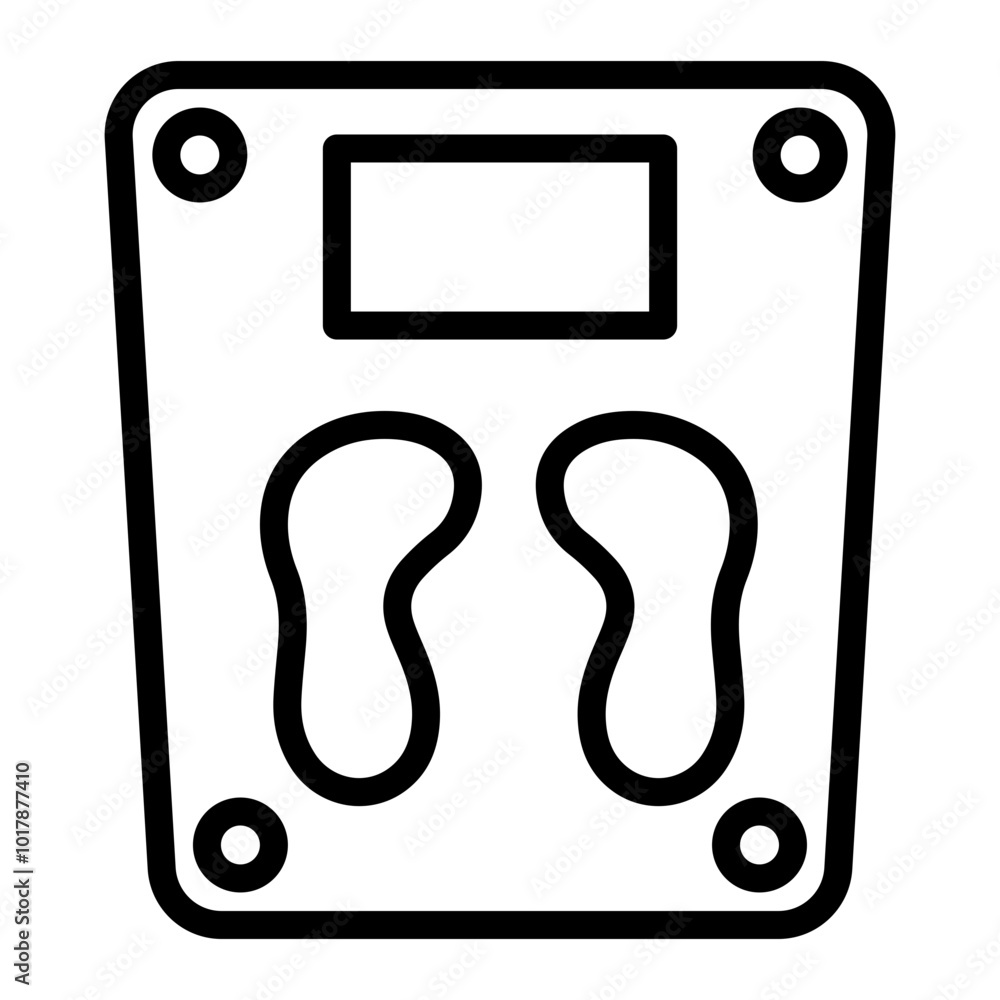 Smart Scale Vector Line Icon Design Smart Scale Vector Line Icon Design
