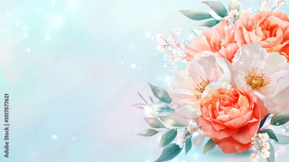 A vibrant floral bouquet featuring an array of bright colors stands out against a softly blurred background. A vibrant floral bouquet featuring an array of bright colors stands out against a softly blurred background.