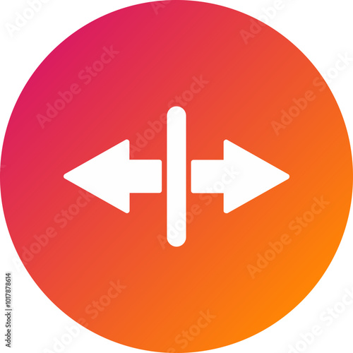Separation Vector Icon Design