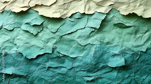 Wallpaper Mural Abstract background of crumpled paper in green tones. Torontodigital.ca