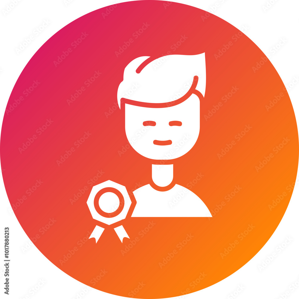Employee Of The Month Vector Icon Design Employee Of The Month Vector Icon Design