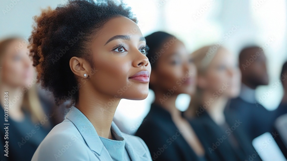 Professional Woman Attending a Conference Professional Woman Attending a Conference
