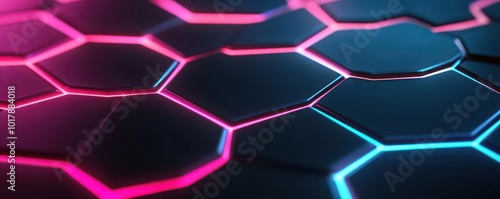 Blockchain visualization, glowing neon financial paths, dark futuristic background