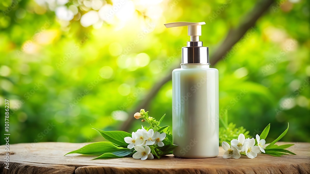 Natural Beauty Products: Organic Lotion with White Flowers Natural Beauty Products: Organic Lotion with White Flowers
