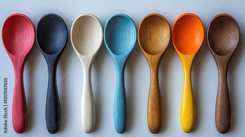 Colorful Wooden Spoons Colorful Wooden Spoons