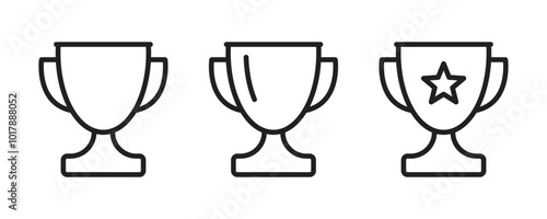 Trophy icon. Trophy cup, winner cup, victory cup icon. Reward symbol sign for web and mobile.