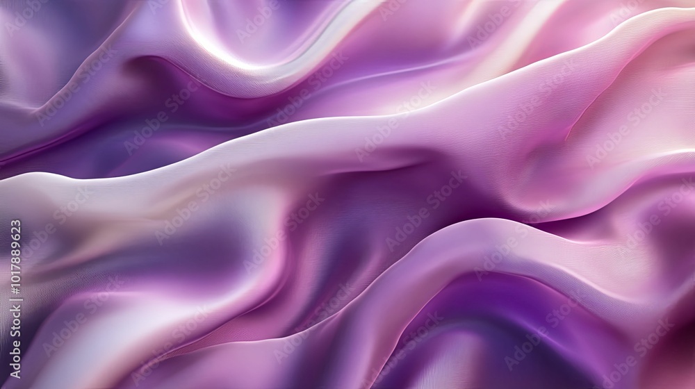 Fototapeta premium Abstract Purple and Pink Gradient Fabric Waves