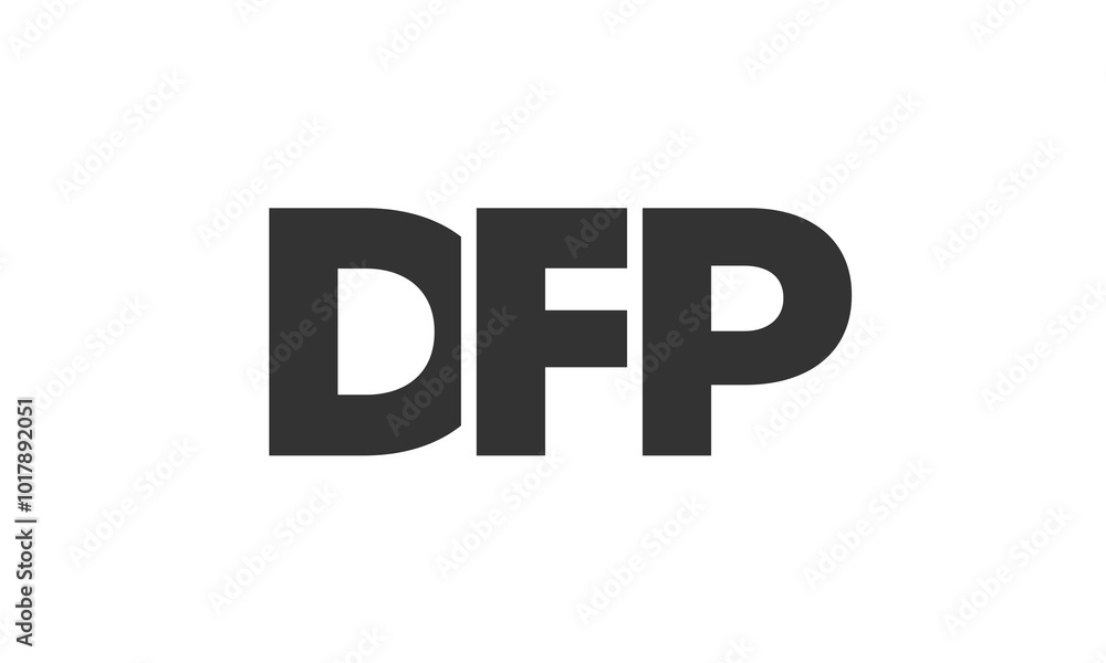 DFP logo design template with strong and modern bold text. Initial based vector logotype featuring simple and minimal typography. Trendy company identity. DFP logo design template with strong and modern bold text. Initial based vector logotype featuring simple and minimal typography. Trendy company identity.