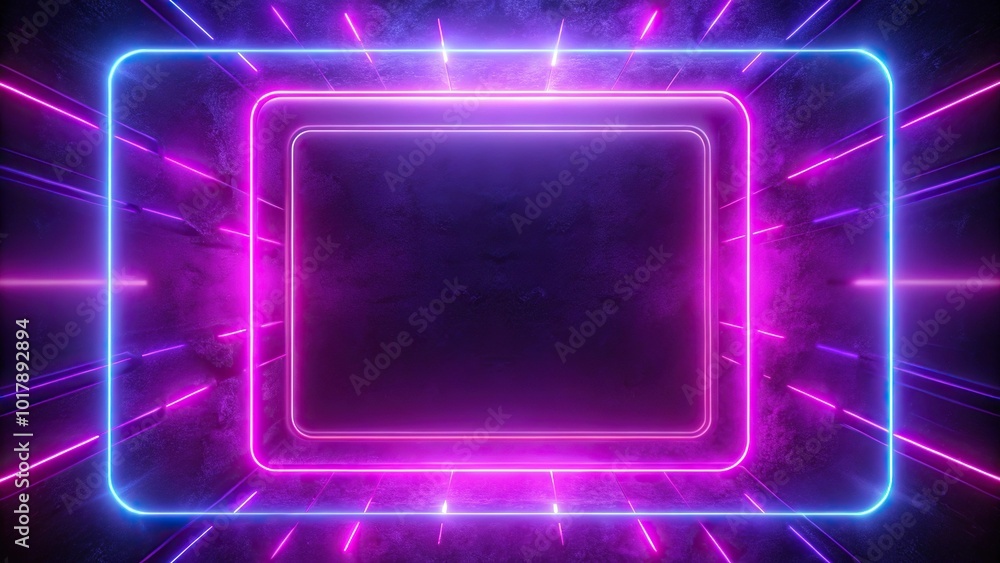 Abstract background with glowing purple neon light aerial Abstract background with glowing purple neon light aerial