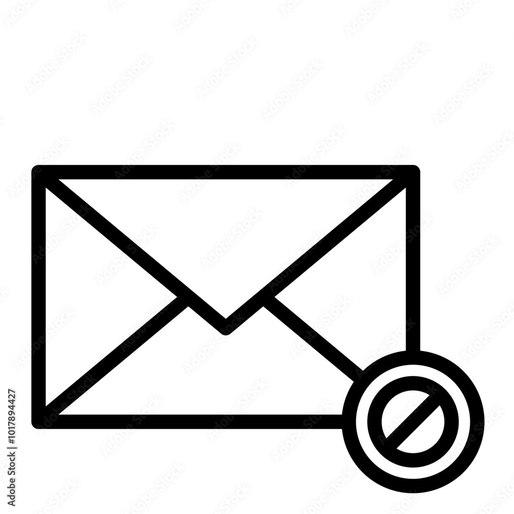 Spam Mail Vector Line Icon Design Spam Mail Vector Line Icon Design