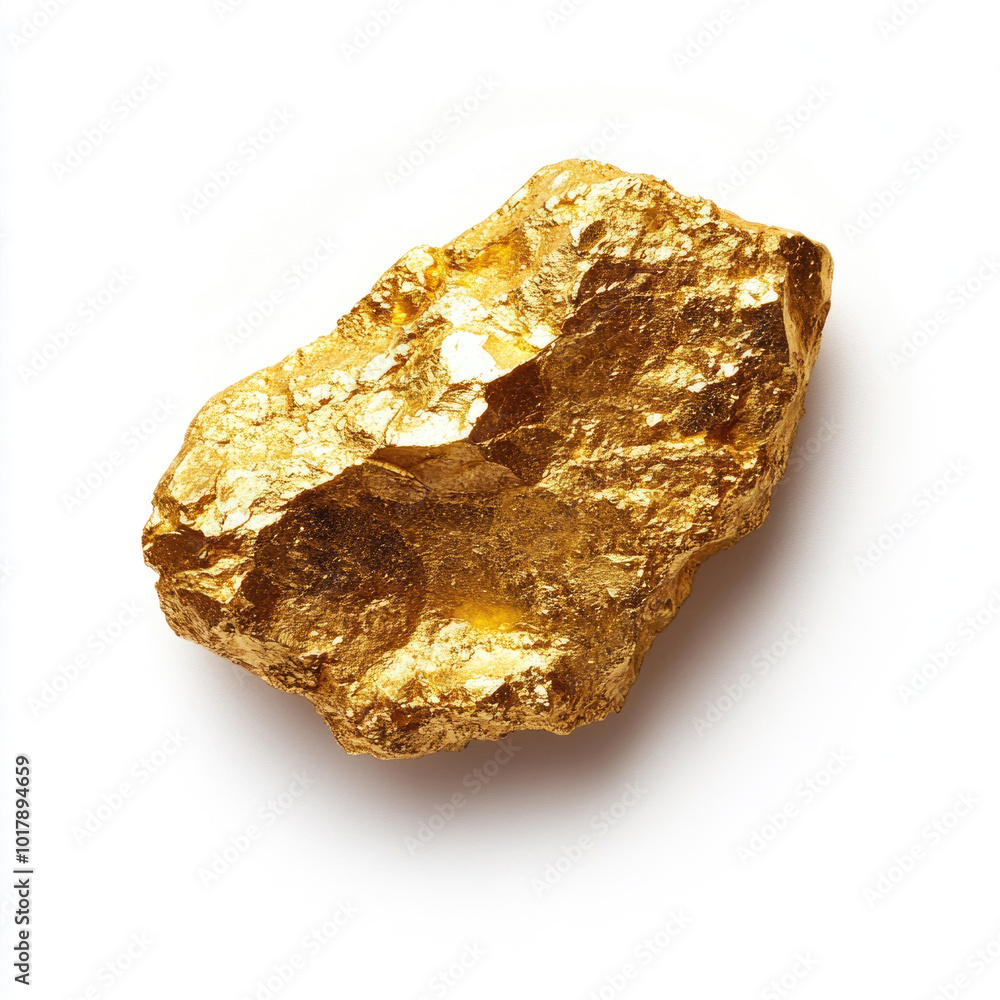 Gold nugget isolated on a white background. Gold nugget isolated on a white background.