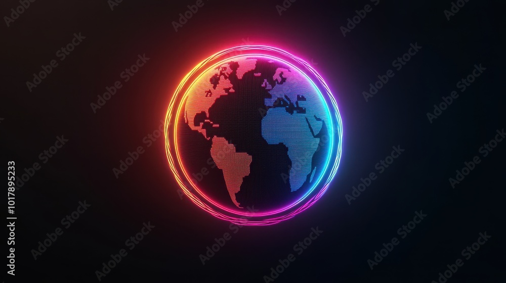 A Vibrant, Multicolored Earth with Rays of Light Connecting to the United Nations Emblem, Symbolizing Global Interconnectedness and Unity A Vibrant, Multicolored Earth with Rays of Light Connecting to the United Nations Emblem, Symbolizing Global Interconnectedness and Unity