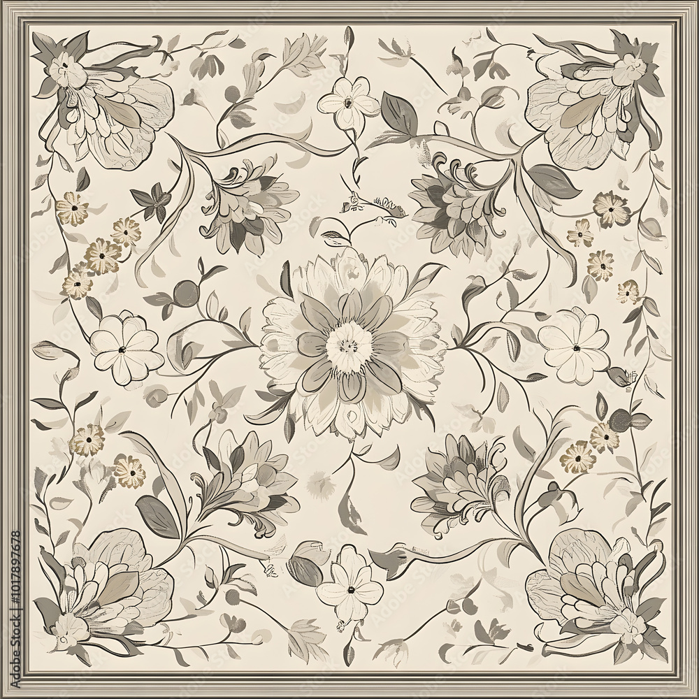 Hand-drawn 2D Doodle Tile and Carpet Patterns with White Borders – Geometric, Floral, and Abstract Designs Hand-drawn 2D Doodle Tile and Carpet Patterns with White Borders – Geometric, Floral, and Abstract Designs