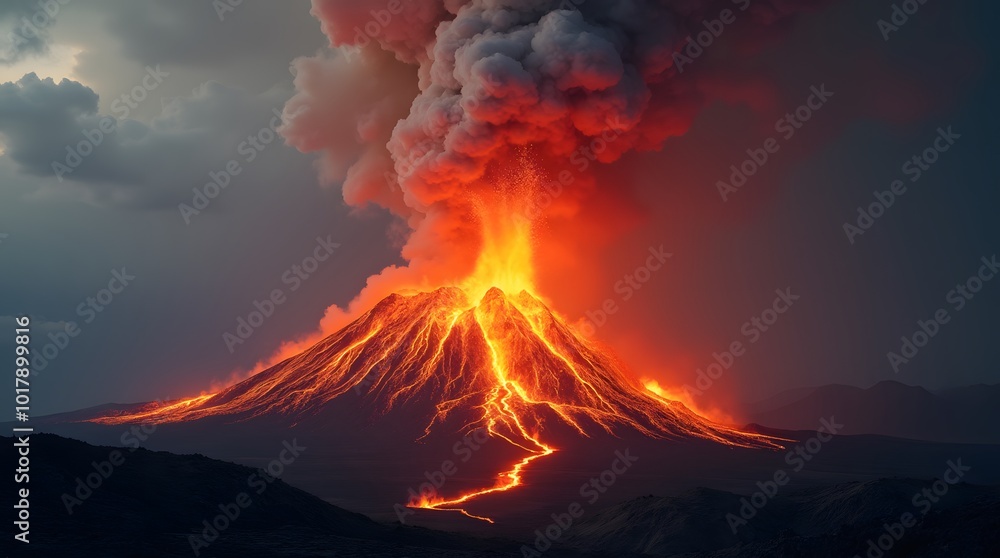 Fototapeta premium volcanic eruption