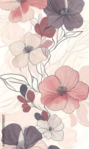 Hand-drawn 2D Doodle Tile and Carpet Patterns with White Borders – Geometric, Floral, and Abstract Designs