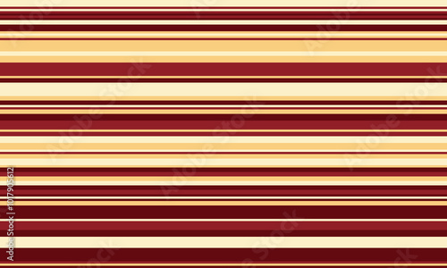 Geometric stripes seamless vector pattern with horizontal lines in varied colours, creating an abstract background. Ideal for textile design, wallpaper, or graphic prints.