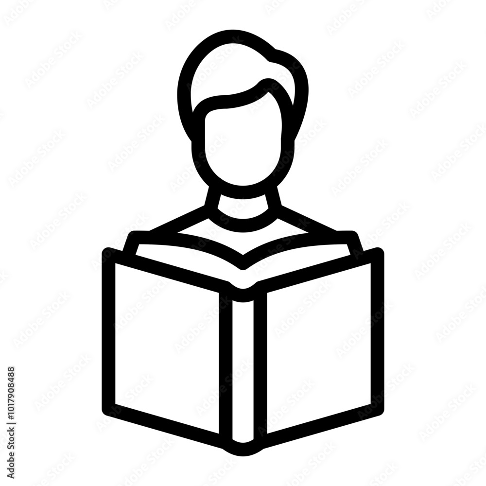 Reading Vector Line Icon Design Reading Vector Line Icon Design