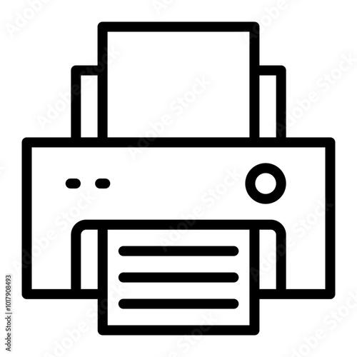 Printer Vector Line Icon Design