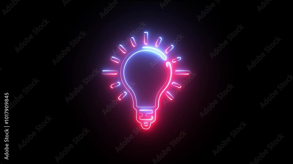 Abstract neon light glowing animation black background Abstract neon light glowing animation black background