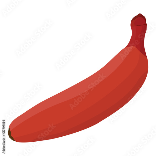 Red banana isolated on white background